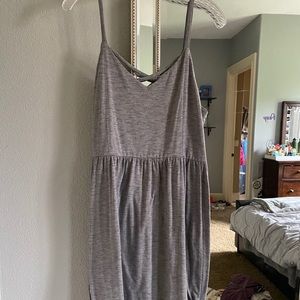 Grey spaghetti strap dress